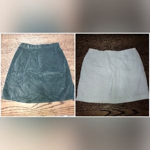 Elegant Women's Skirt Set - Green and White